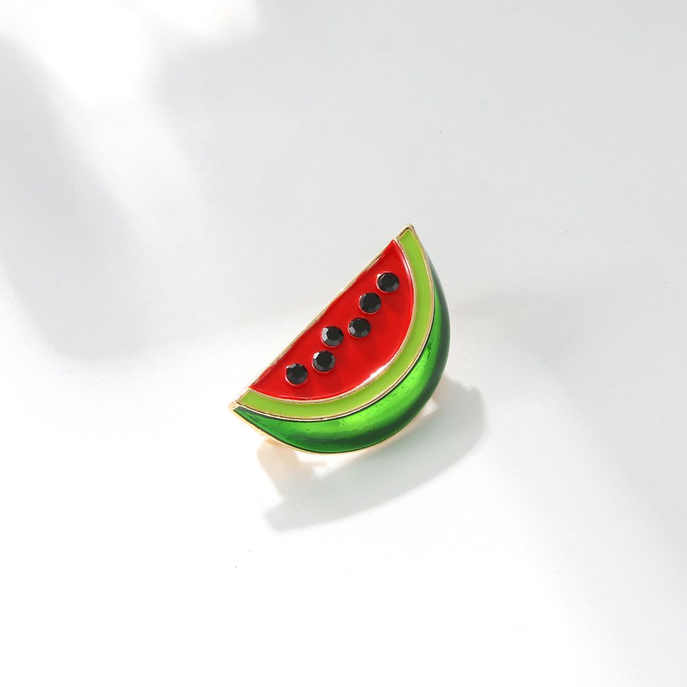 Manufacturer Watermelon Shape Lapel Pin Support Palestine Watermelon Charm Brooch Pin Badge Brooch I Love Palestine Lapel Pin