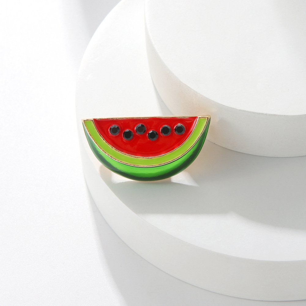 Manufacturer Watermelon Shape Lapel Pin Support Palestine Watermelon Charm Brooch Pin Badge Brooch I Love Palestine Lapel Pin