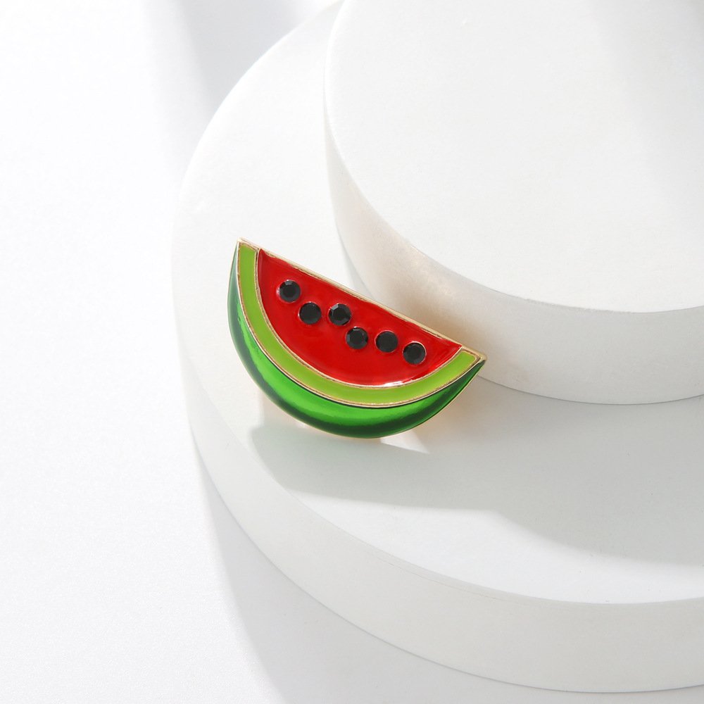 Manufacturer Watermelon Shape Lapel Pin Support Palestine Watermelon Charm Brooch Pin Badge Brooch I Love Palestine Lapel Pin