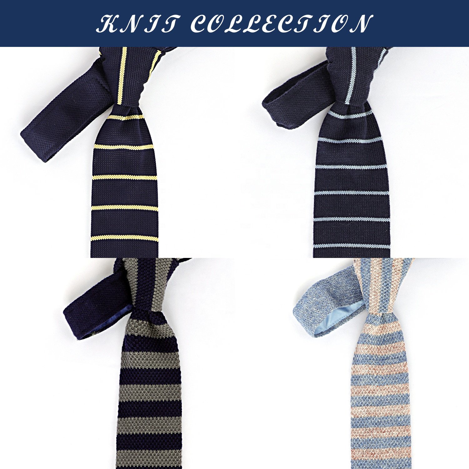 Polyester Necktie Mens Casual Tie Set Available Knit Necktie Loose Tie Fashion For Man