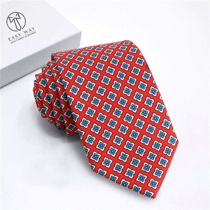Casual Fashion Wholesale Necktie Printed 100% Polyester Ties For Men