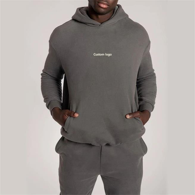 Yali high quality tracksuit men cotton thick sport jogger sweat suit,customized hoodie and pants set