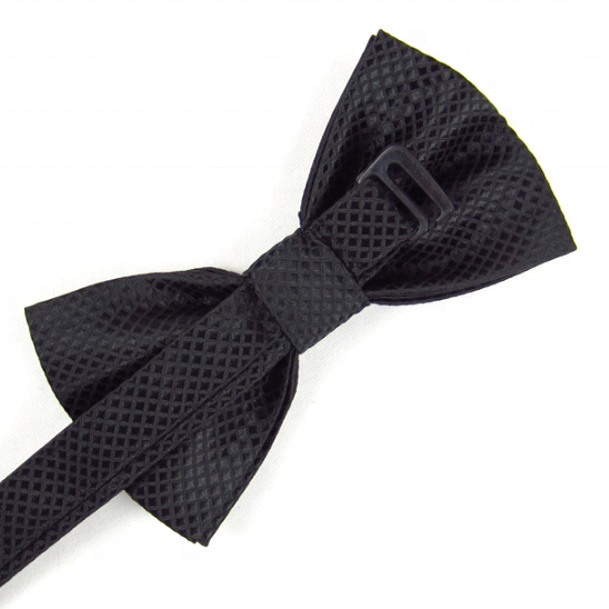 Bow Tie Manufacturer Wholesale Men Bow Tie Solid Colour With Small Check Texture Bow Tie