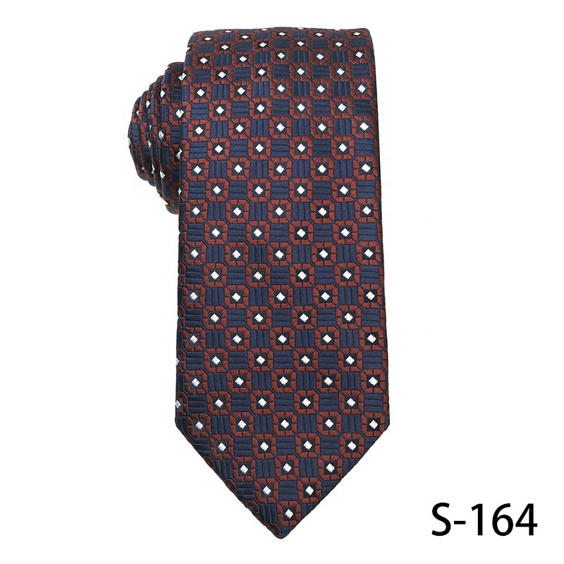 Wholesale Zhejiang Factory 100% Polyester Formal Necktie Brown Business Floral Ties For Men Hot Sale Of Striped Plaid Ties