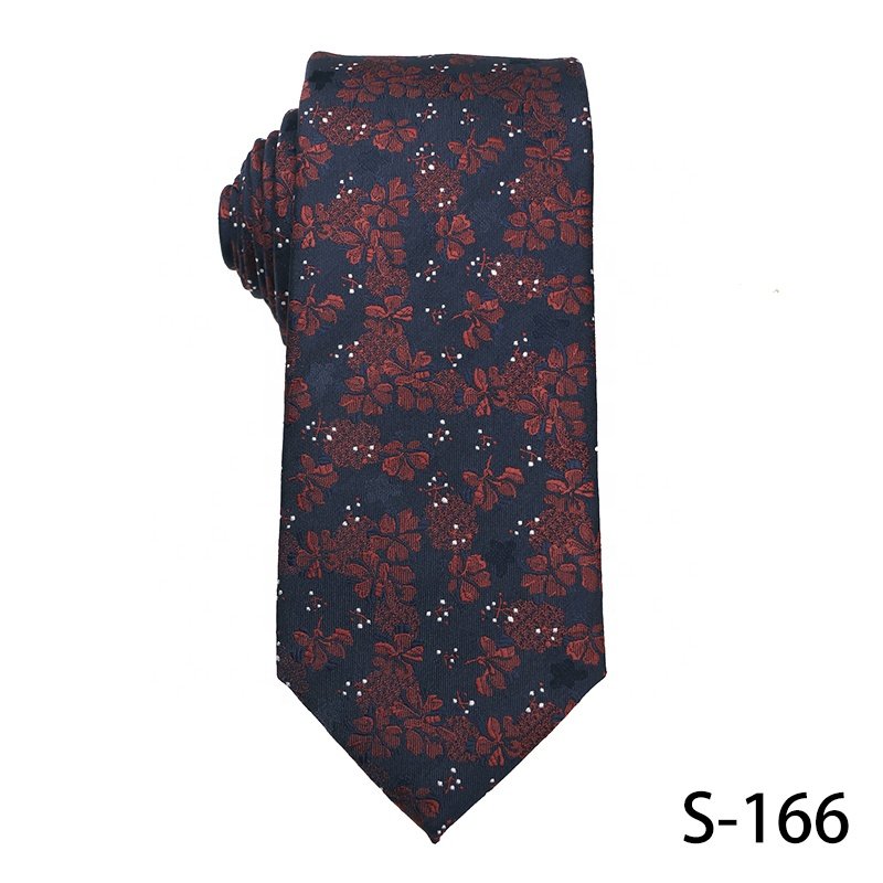 Wholesale Zhejiang Factory 100% Polyester Formal Necktie Brown Business Floral Ties For Men Hot Sale Of Striped Plaid Ties