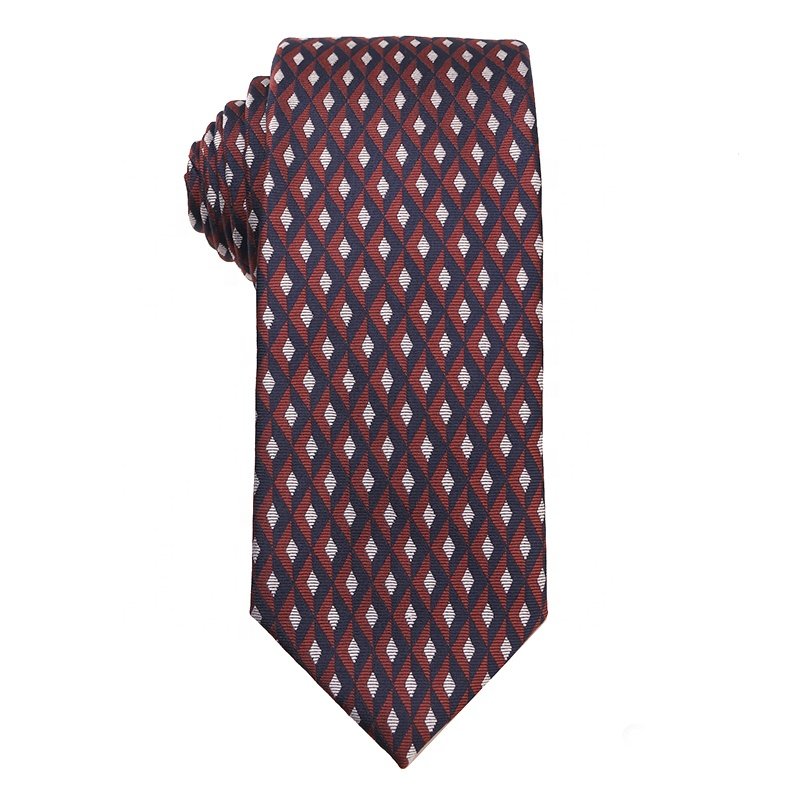 Wholesale Zhejiang Factory 100% Polyester Formal Necktie Brown Business Floral Ties For Men Hot Sale Of Striped Plaid Ties
