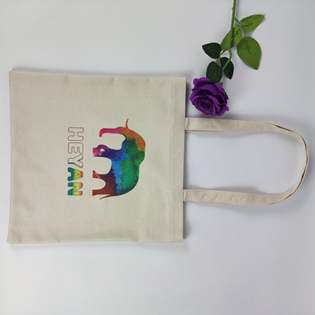 Organic Recycled Cotton Canvas Fabric Bag Canvas Leisure Bag New Design Tie Dye Printed Canvas Tote Bags With Elephant Printed
