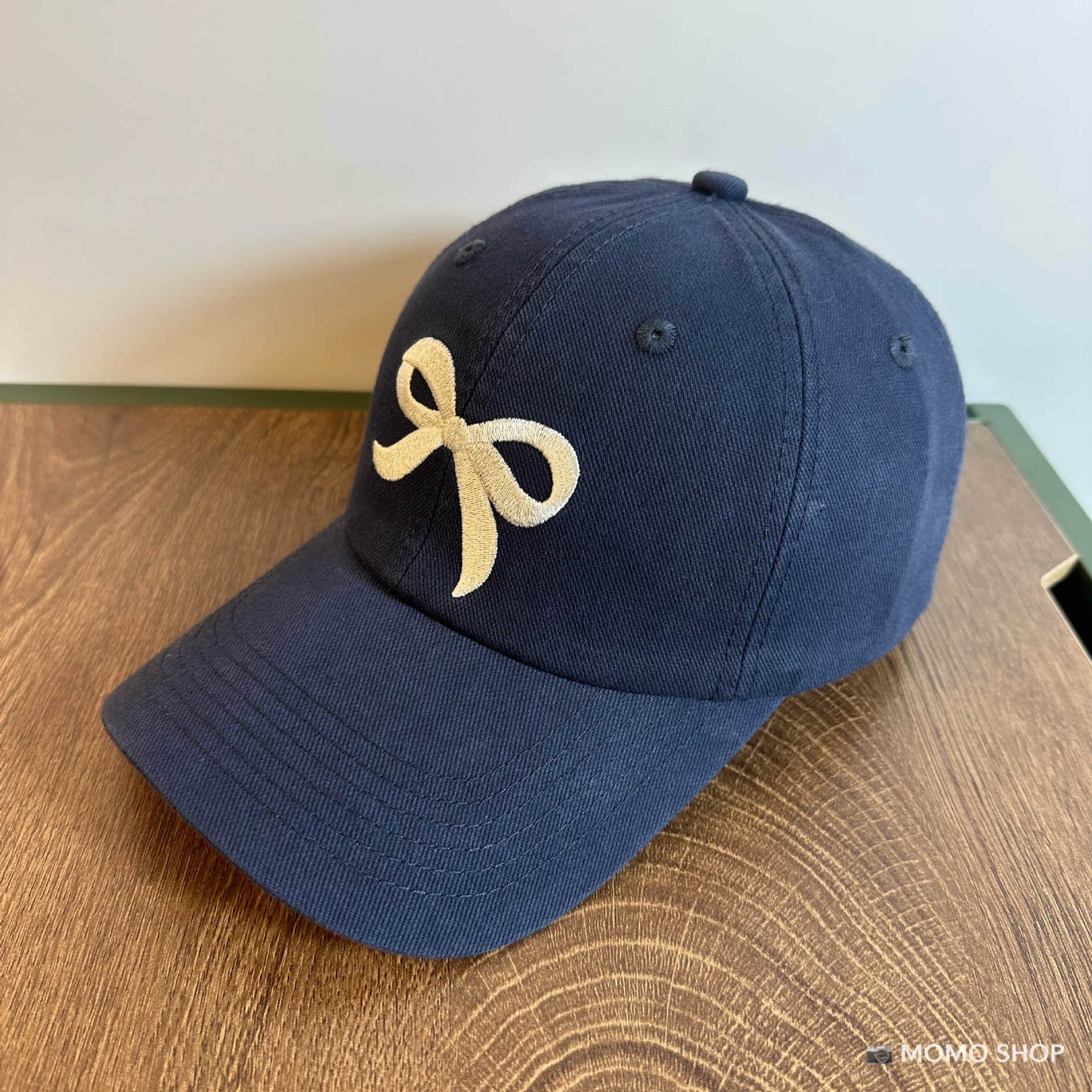 Hotsales Cute bow embroidery Hard Top burlap frayed Hardtop Embroidery solid color embroidered ripped adjustable baseball cap