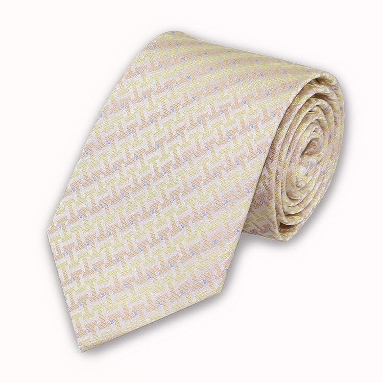 Wholesale custom logo men's silk tie blue striped design classic casual business silk tie for men
