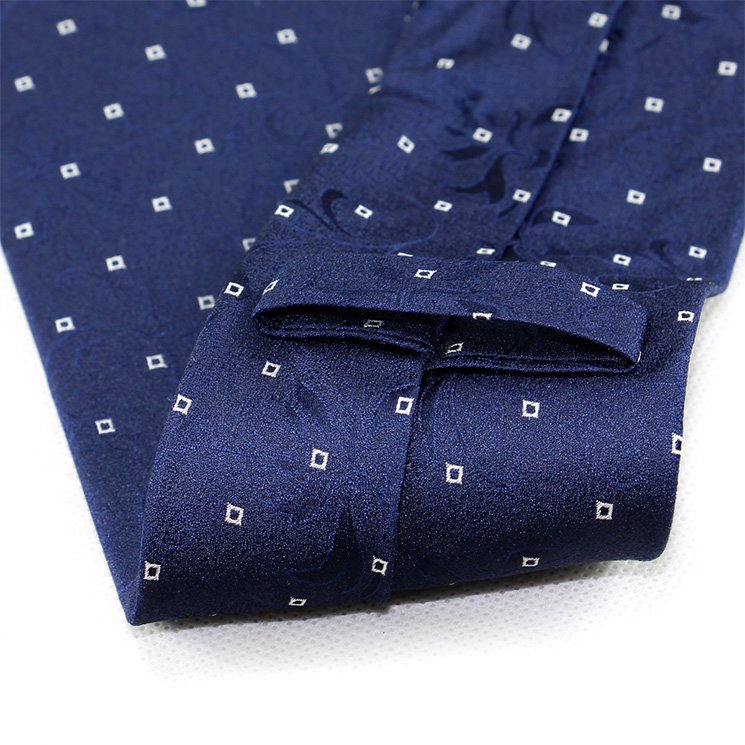 Wholesale custom logo men's silk tie blue striped design classic casual business silk tie for men