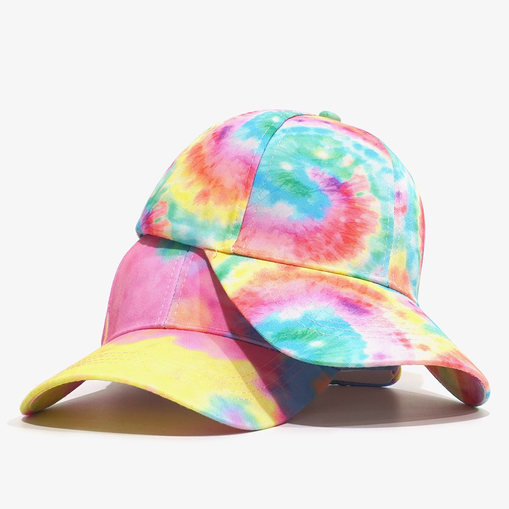 Wholesale Tie Dye Baseball Cap Custom Multiple Color Gorras Unisex Dad Hat Blank 6 Panel Printed Hat Sport Cap