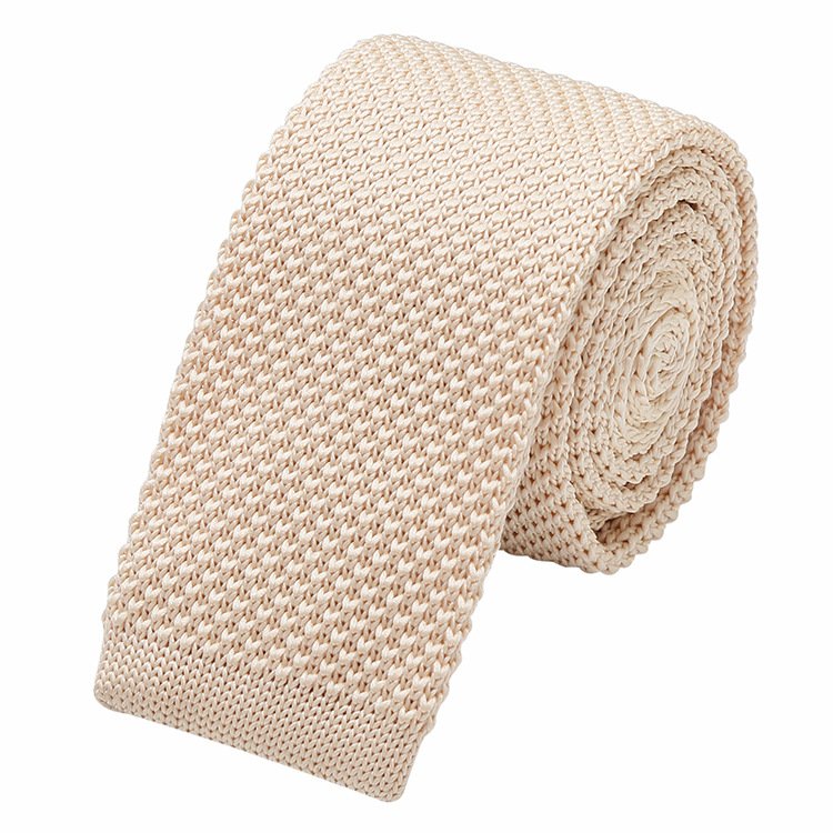 Men's knitted tie 5cm skinny solid fashion color casual new polyester knitted narrow neck tie for men