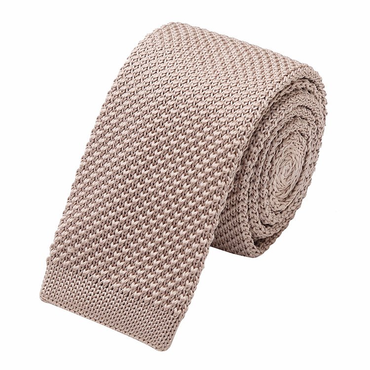 Men's knitted tie 5cm skinny solid fashion color casual new polyester knitted narrow neck tie for men