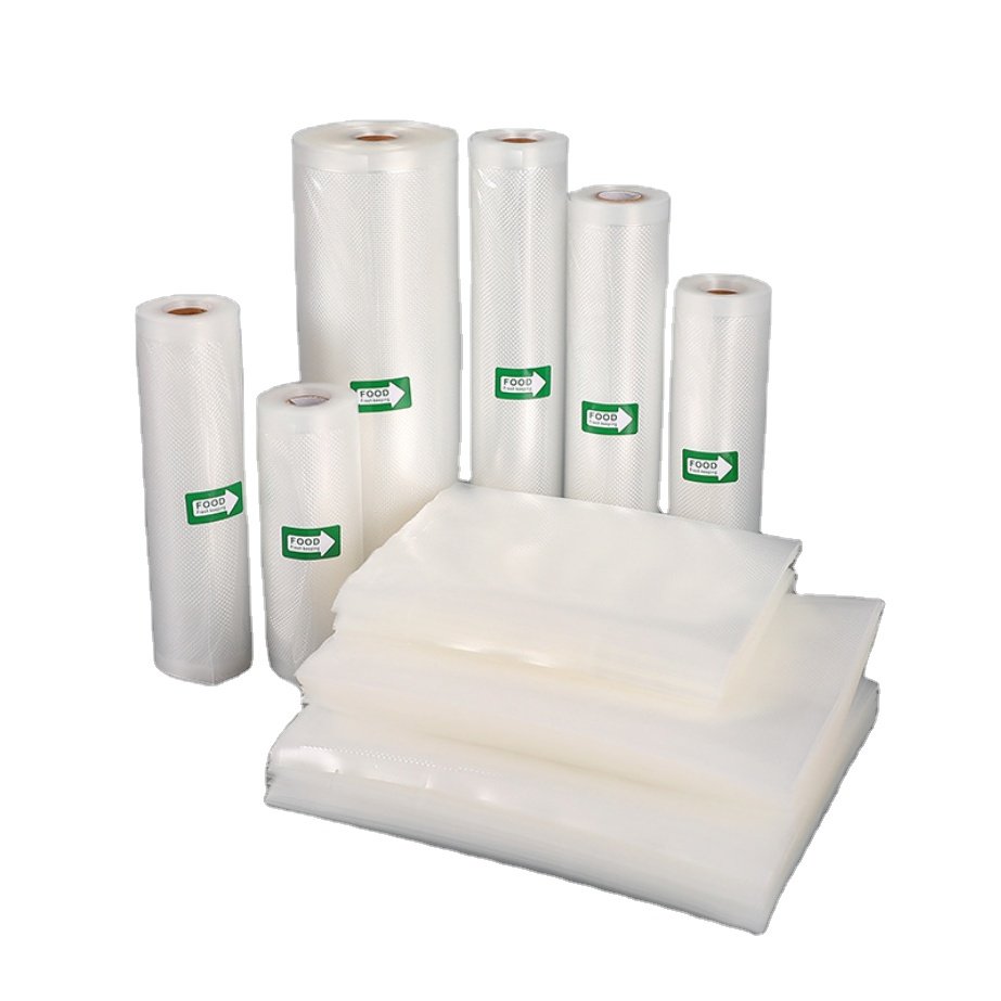 Plastic Food Grade Embossing Vacuum Sealed Bag for household using vacuum sealer bag