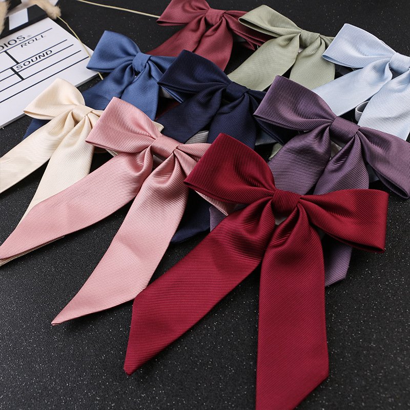 Women Soft Satin Plain Solid Burgundy Black Bow Tie Formal Wedding Bowtie Necktie Ties Pure Shinning Color Fashion Bow Ties