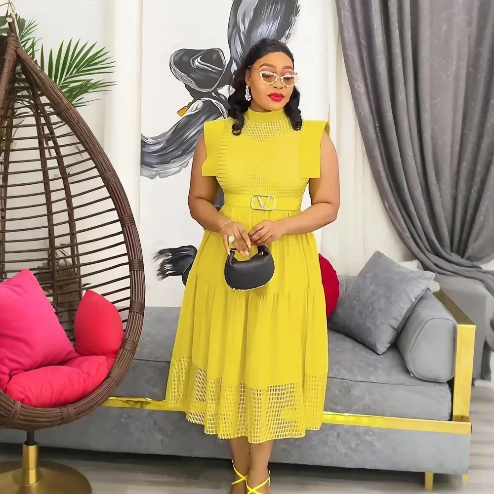 African Dresses For Women 2024 Summer Fashion Sleeveless Wedding Party Long Dress Plus Size Evening Gown Ladies Clothing Elegant