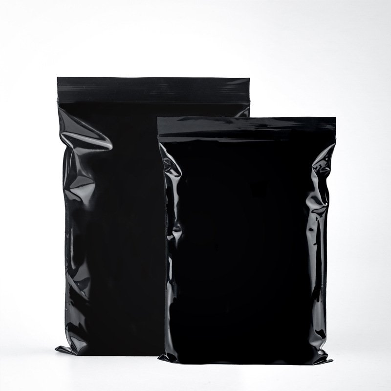 Custom Resealable Biodegradable LDPE Black Light Proof Ziplock Zipper Bags PE Plastic Zip Lock Bag