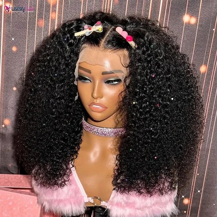 Cheap Human Hair Wigs For Black Women,HD Lace Front Wigs Human Hair,Deep Curly Short Bob Wigs Human Hair Lace Front Brazilian
