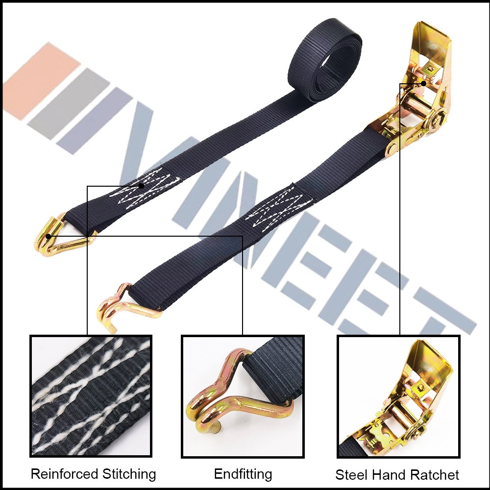 VINEET High quality certified 25mm 800kg cargo strapping belt tensioner S hook ratchet belt
