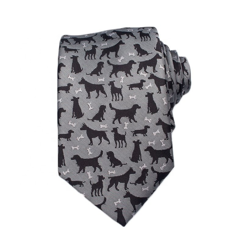 Wholesale Necktie Printing Custom Printing Style Woven 100% Polyester Suit Men Neck Tie For Business