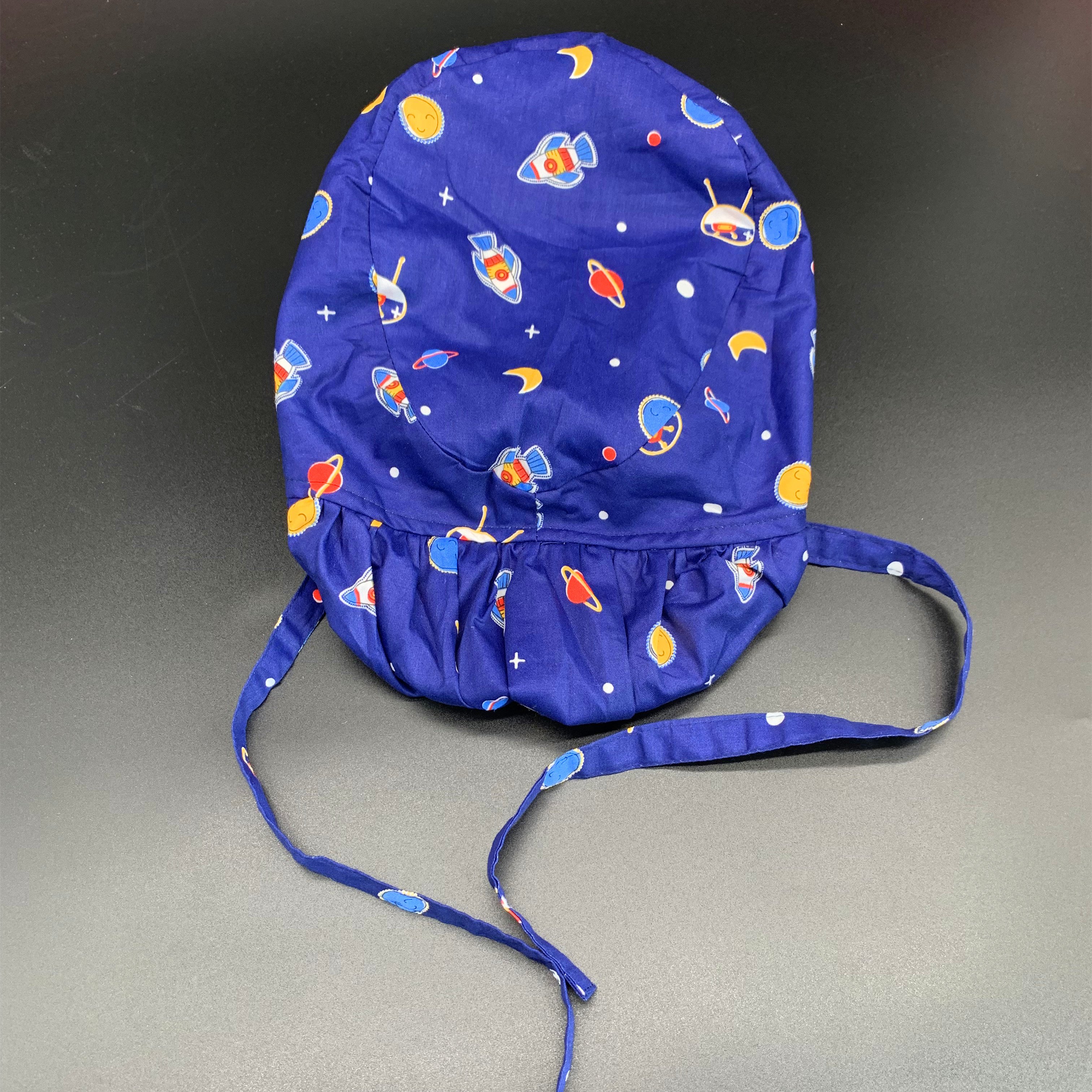 Custom Print Women Nurse Long Hair Satin Lined Scrub Caps Hospital Nursing Ponytail Scrub Cap With Logo