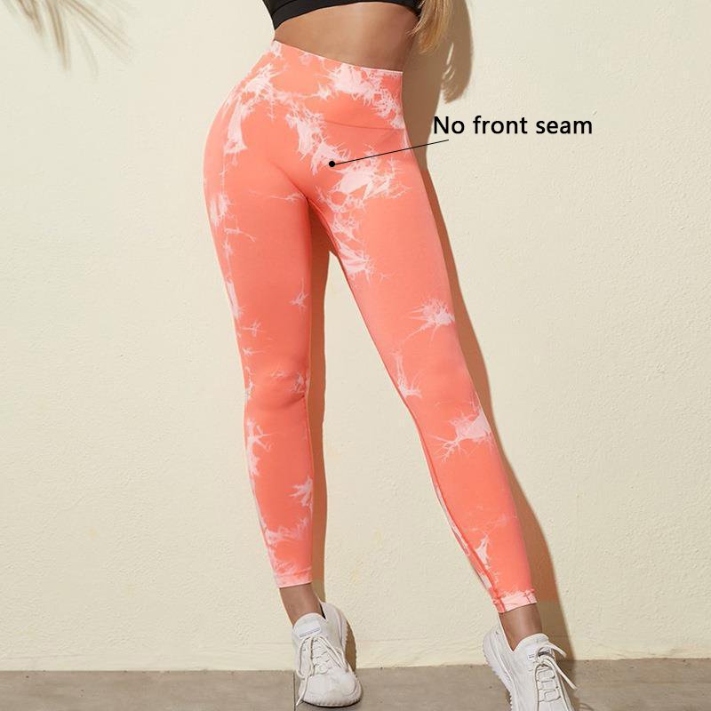 Scrunch Butt High Waist Yoga Pants sports workout Seamless Sport Gym Tie Dye Yoga Leggings For Women With Custom Logo