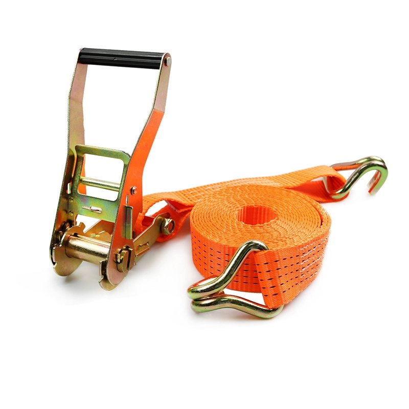 50mm Competitive Factory Price Cargo Lashing Belt Heavy Duty Rachet Ratchet Tie Down Strap With Hooks