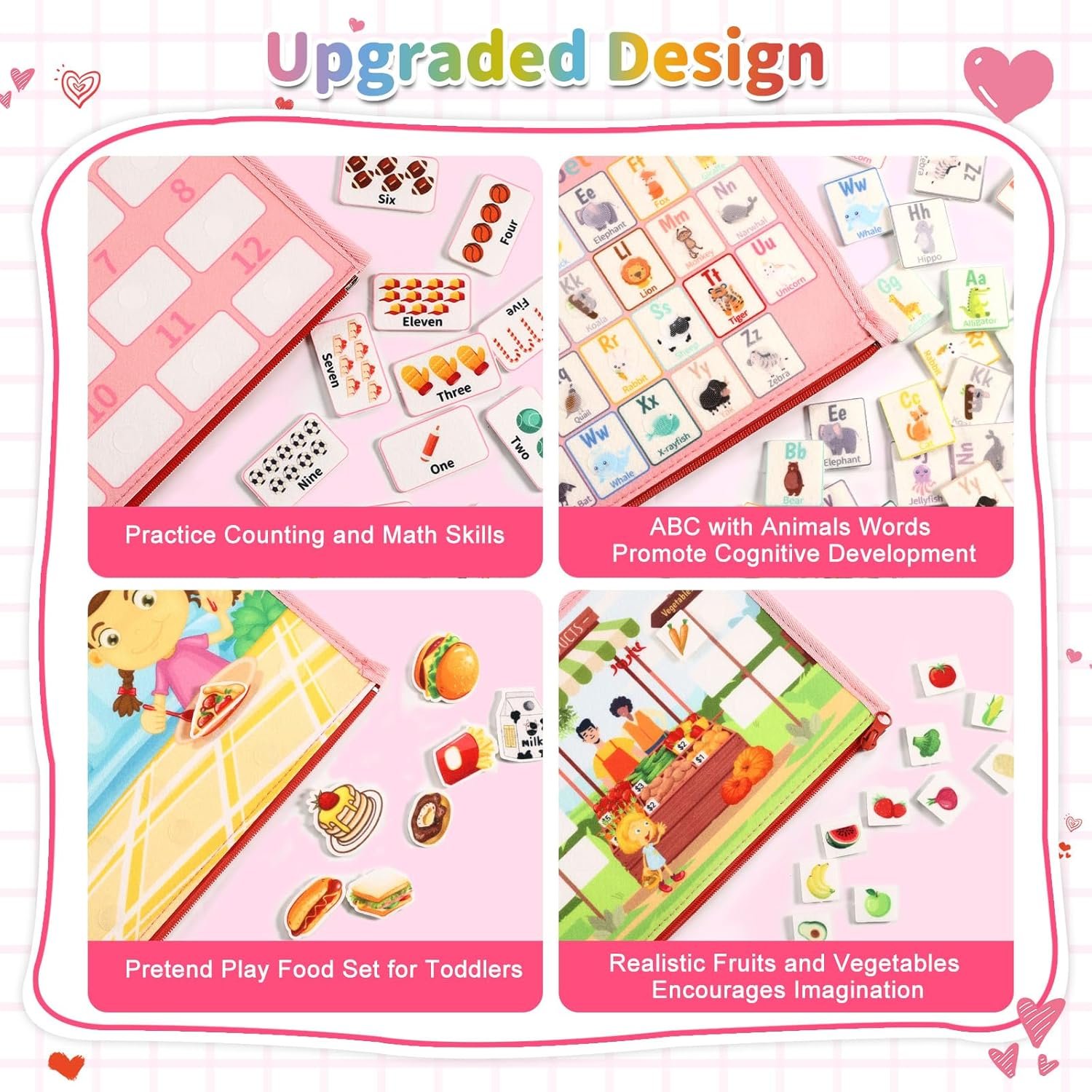 New Arrivals Boys&Girls Autism Pink Mermaid Theme Busy Board Toddlers Montessori Toys 1 2 3 4 Year Old Gifts