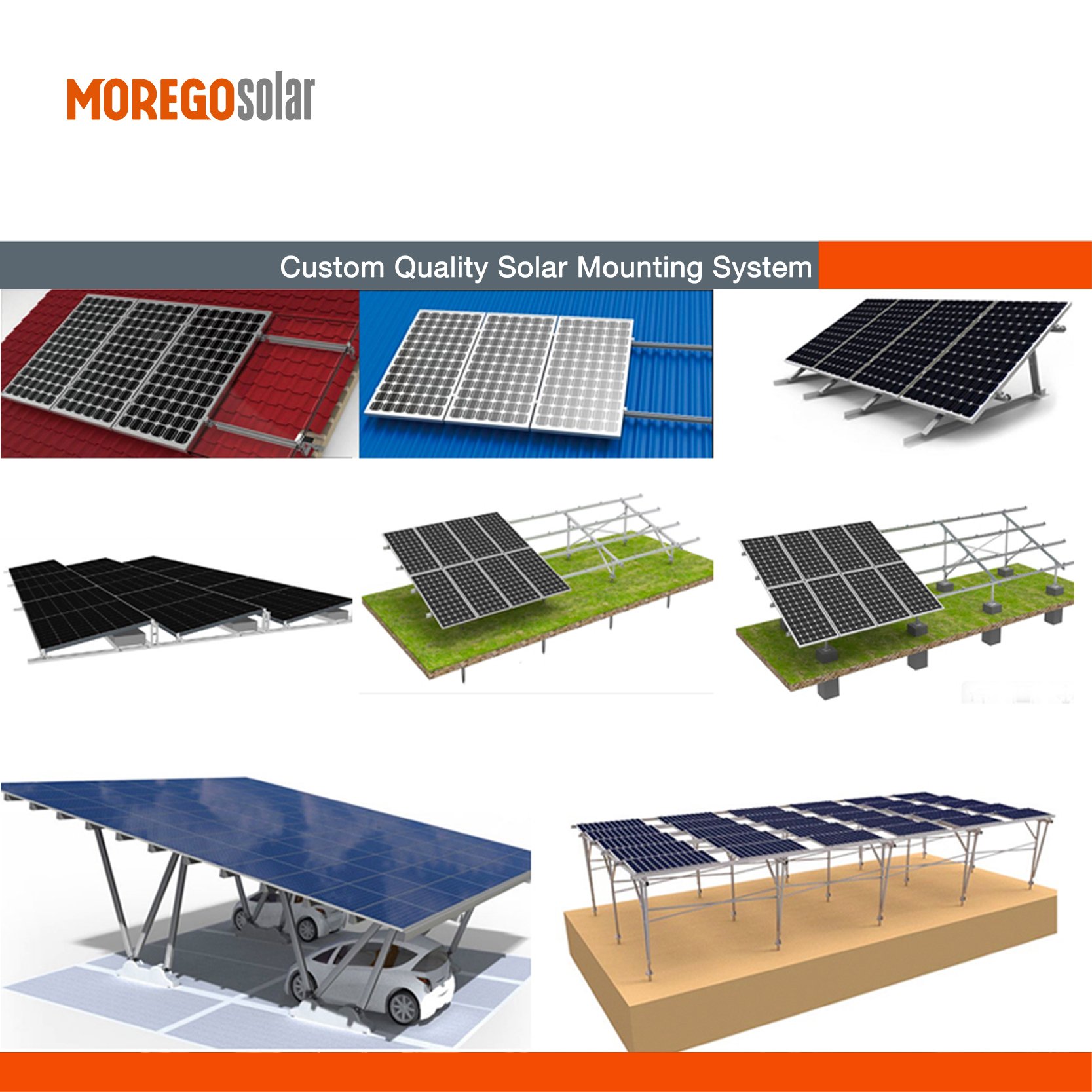 Moregosolar grid tied solar energy system 5KW 5000 Wp 10KW complete home solar system for houses