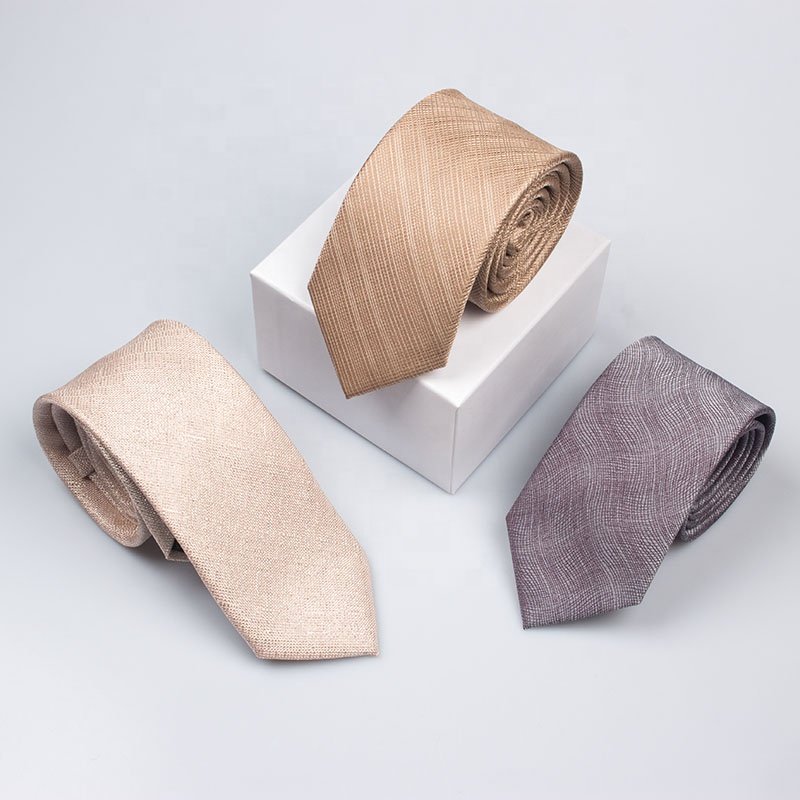 New Classy Printed Neckties Custom Logo Woven Polyester Men Business Neck Tie