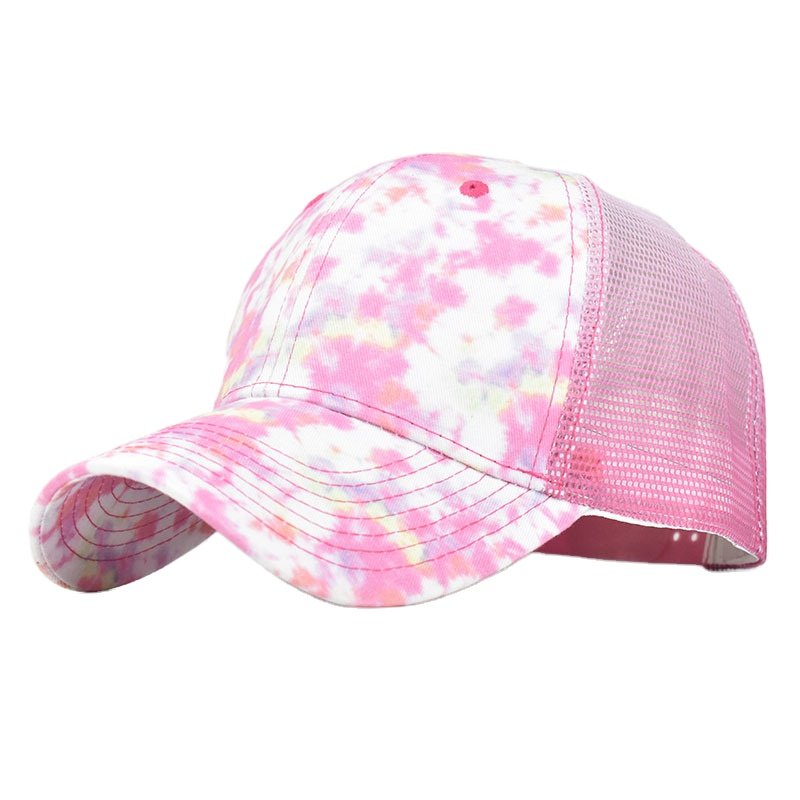 Tie Dyed Hat High Quality Thickened Gradient Net Baseball Cap Mesh Colorful Caps