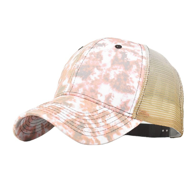Tie Dyed Hat High Quality Thickened Gradient Net Baseball Cap Mesh Colorful Caps