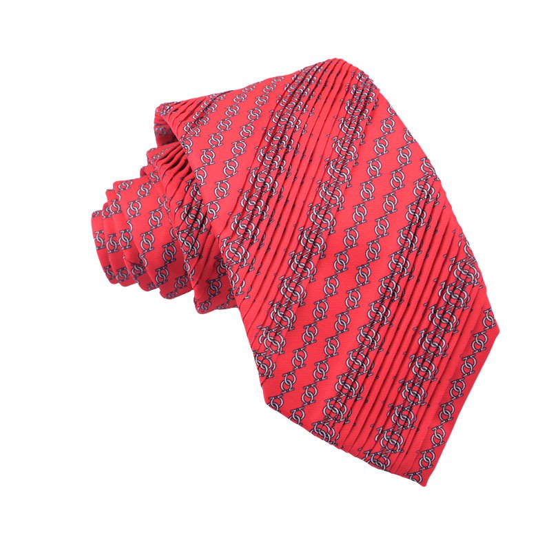 Italian Design Pleated Polyester Tie