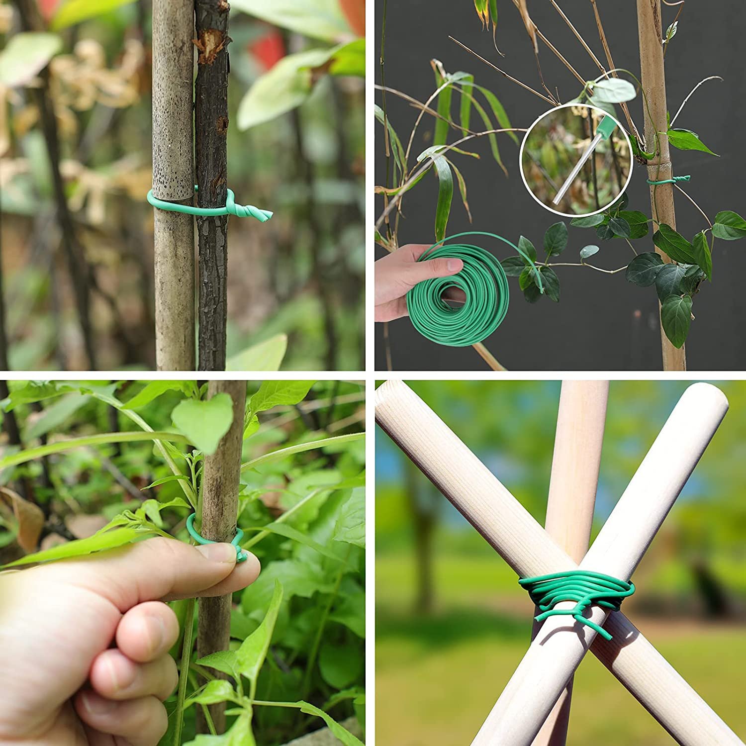 twist tie plant tpr coating rope binding flexible plant tie down softwire plant tie