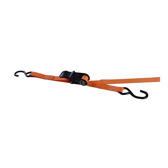 strap 25mm 1500kg Orange Rubberized Buckle/S Hook Ratchet Tie Down Straps for Cargo Tie Down