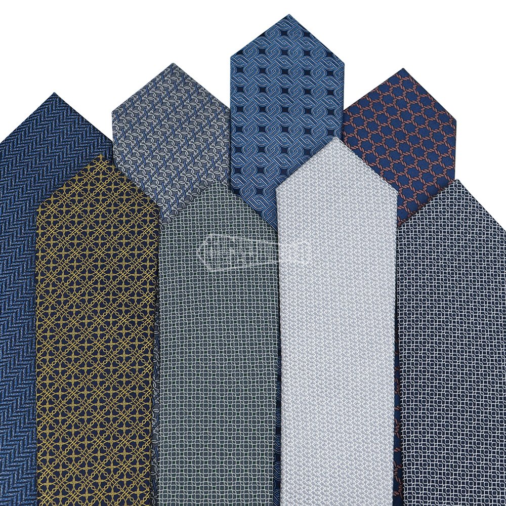 Custom Made Wedding Ties Geometric Silk Woven Pink Blue Tie Suppliers Neckties Man For Men