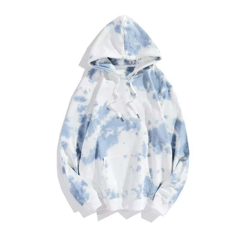 High Quality Custom Plus Size Hip Hop Streetwear Pullover Men Unisex Tie Dye Sweatshirt Hoodie