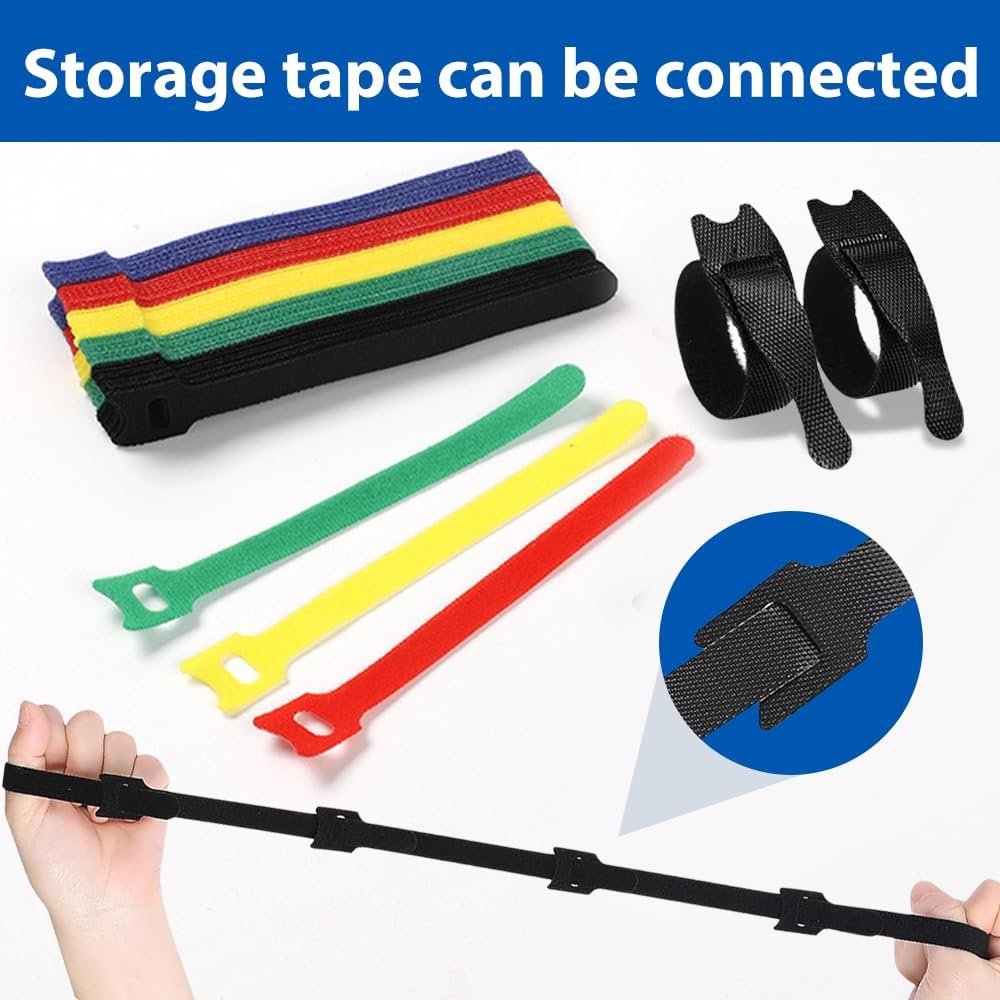 Low Price High Quantity Cable Head Wire Back To Back Tie 5 Cm Double Sided Velcro Cable Tie Logo With Buckle