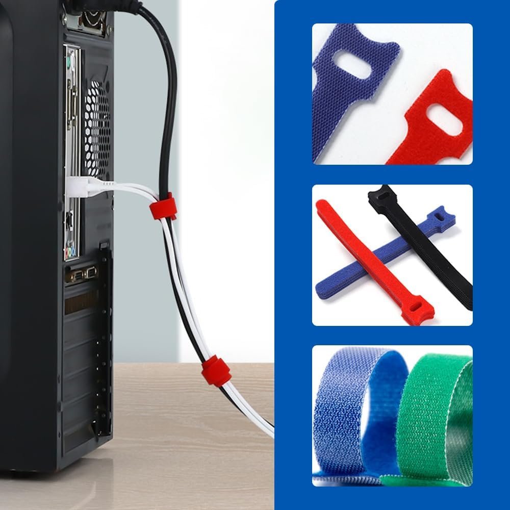Low Price High Quantity Cable Head Wire Back To Back Tie 5 Cm Double Sided Velcro Cable Tie Logo With Buckle