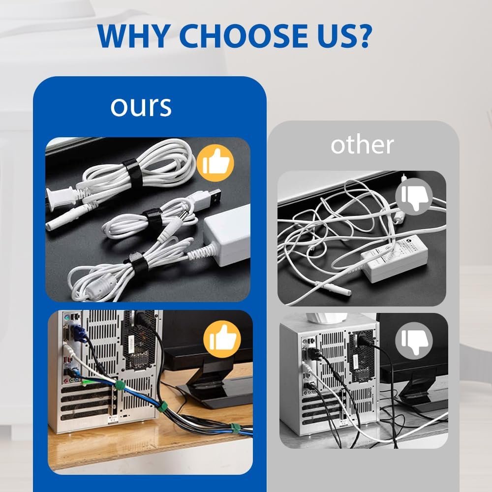 Low Price High Quantity Cable Head Wire Back To Back Tie 5 Cm Double Sided Velcro Cable Tie Logo With Buckle