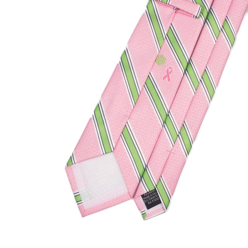 Striped Microfiber Ties Custom Logo Easy Up Necktie Security Kids Adult Plain Tied Tie