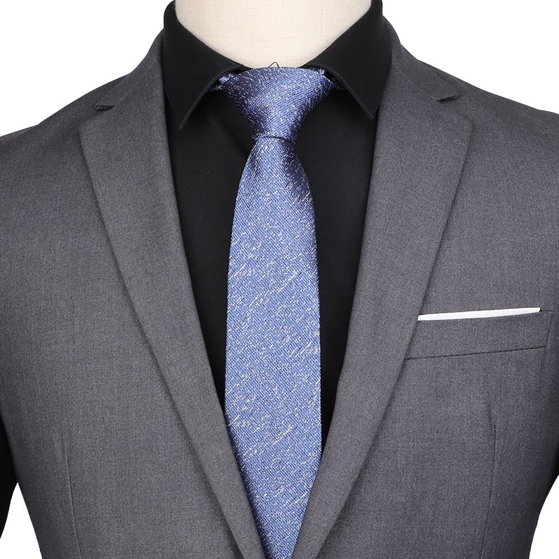 New Product 6cm Width Plain Color Men Ties Simple Style Skinny Handmade Polyester Necktie