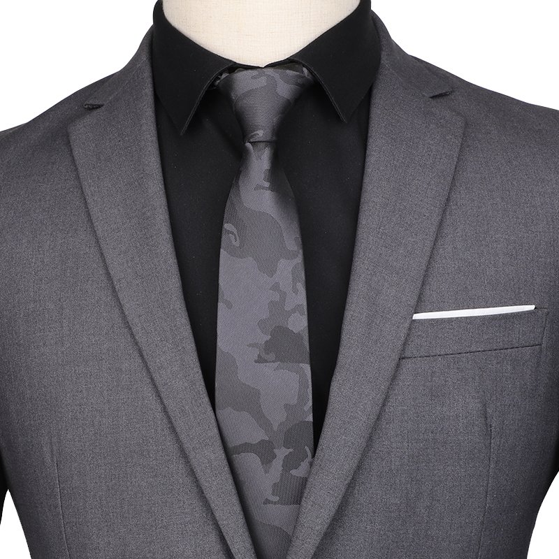 New Product 6cm Width Plain Color Men Ties Simple Style Skinny Handmade Polyester Necktie