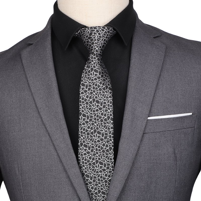 New Product 6cm Width Plain Color Men Ties Simple Style Skinny Handmade Polyester Necktie