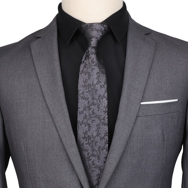 New Product 6cm Width Plain Color Men Ties Simple Style Skinny Handmade Polyester Necktie