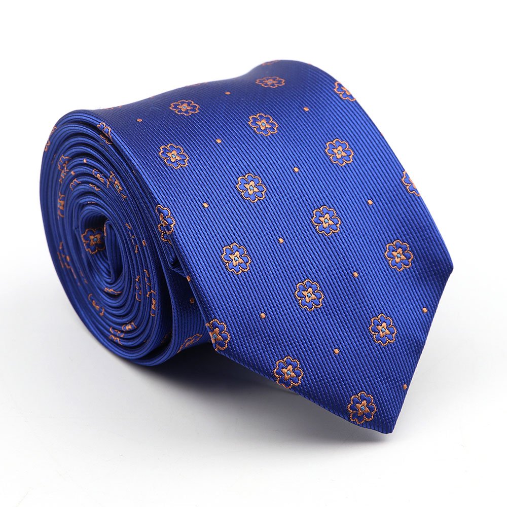 Striped Dot Floral Jacquard Polyester 7cm Necktie Red Blue Men Business Suit Formal Tie Fashion Shirt Accessories Cravat Gift