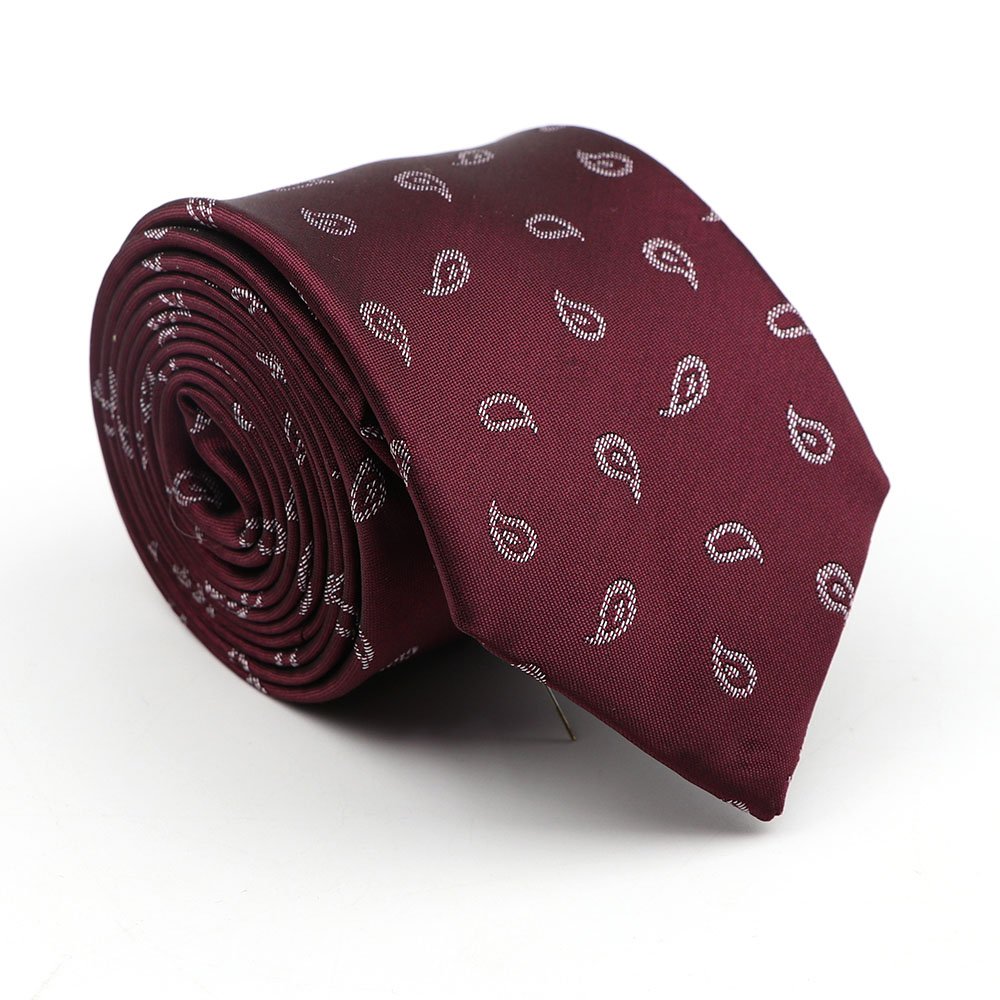 Striped Dot Floral Jacquard Polyester 7cm Necktie Red Blue Men Business Suit Formal Tie Fashion Shirt Accessories Cravat Gift