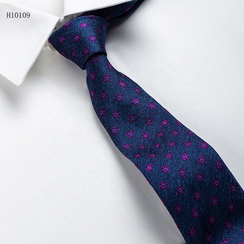 H10001 Popular Nostalgic Retro Style High Quality Classic Silk Neckties Fashion Small Dot Mens Silk Tie Necktie