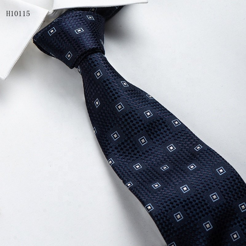 H10001 Popular Nostalgic Retro Style High Quality Classic Silk Neckties Fashion Small Dot Mens Silk Tie Necktie