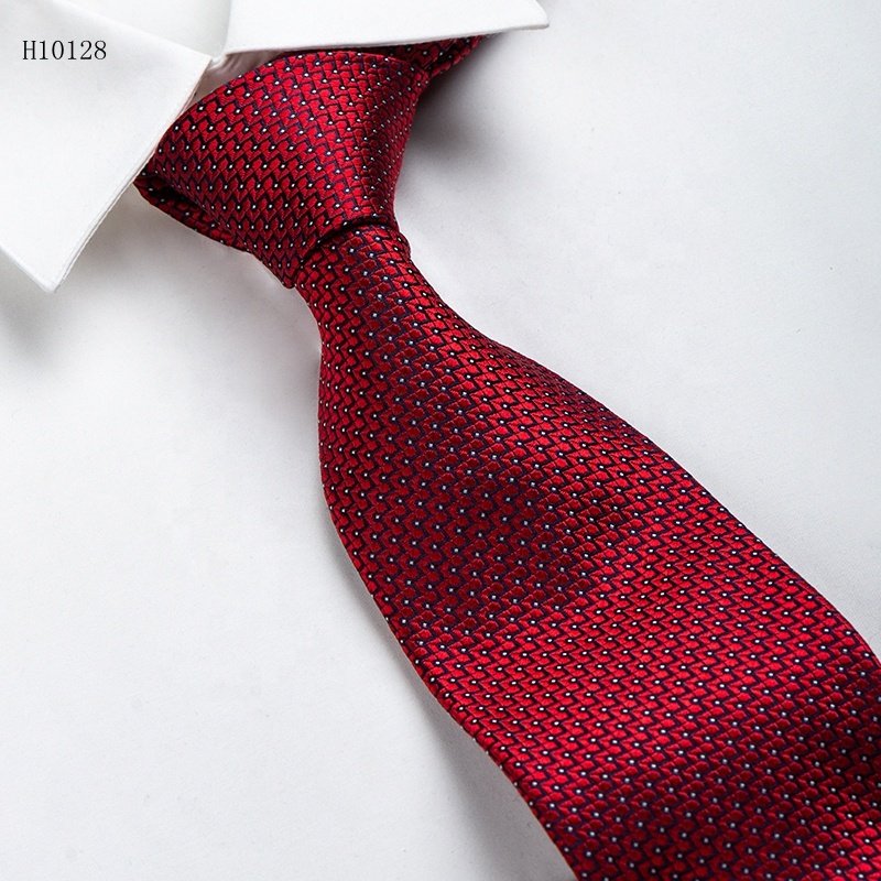 H10001 Popular Nostalgic Retro Style High Quality Classic Silk Neckties Fashion Small Dot Mens Silk Tie Necktie